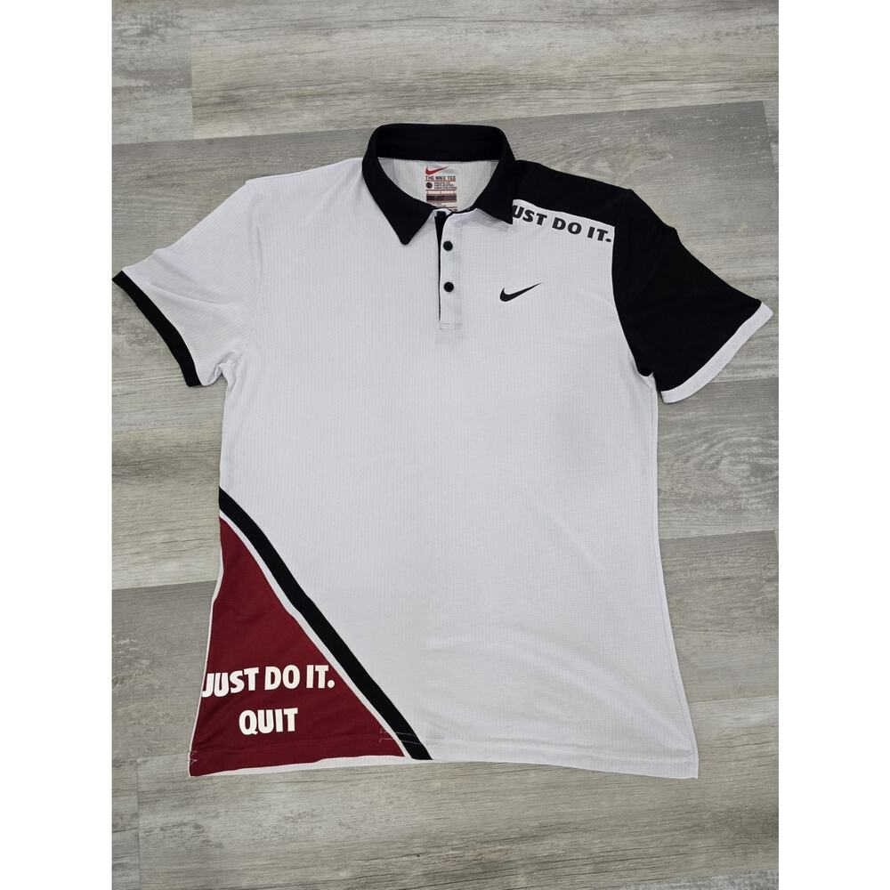 Custom Nike Parody Golf Polo – "Just Do It. QUIT." – Perfect Gag Gift Men's L